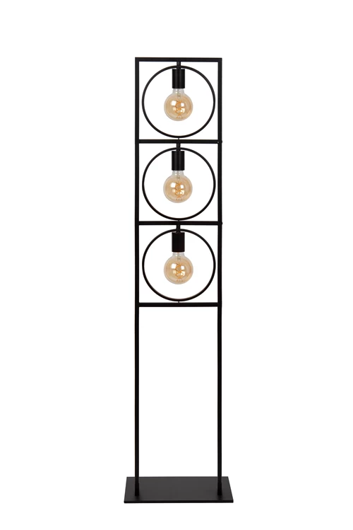 Lucide SUUS - Lampadaire - 3xE27 - Noir - éteint